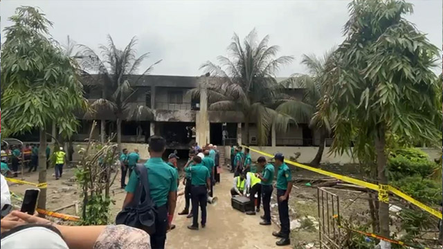 মাইলস্টোন স্কুল ও কলেজে বিমান বিধ্বস্তের ঘটনাস্থল