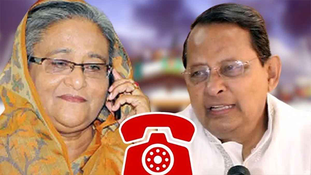 শেখ হাসিনা ও হাসানুল হক ইনু। ফাইল ছবি।