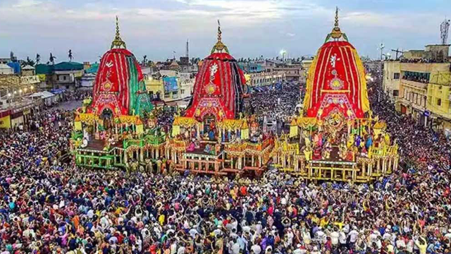 পুরির জগন্নাথ মন্দির থেকে রথ যাত্রা শুরু হয়। ছবি: ফিনান্সিয়াল এক্সপ্রেস