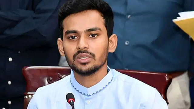 স্থানীয় সরকার, পল্লী উন্নয়ন ও সমবায় এবং যুব ও ক্রীড়া উপদেষ্টা আসিফ মাহমুদ সজীব ভুঁইয়া। ফাইল ছবি