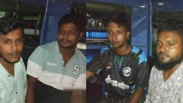 গ্রেপ্তার হওয়া ৪ আসামি। ছবি : সংগৃহীত