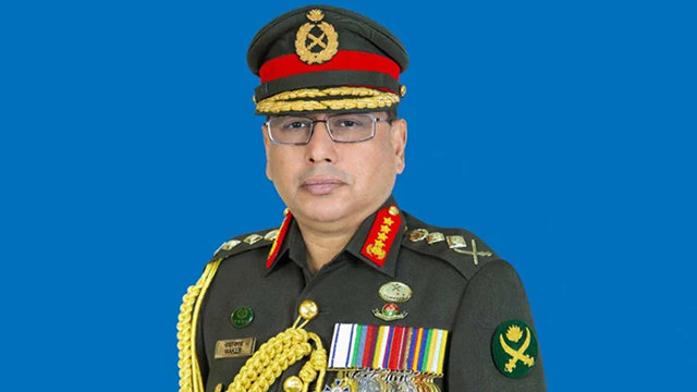সেনাবাহিনী প্রধান জেনারেল ওয়াকার-উজ-জামান।