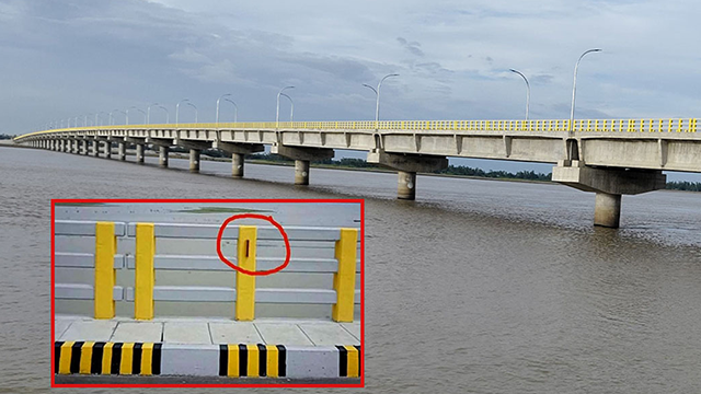 বিদ্যুতের তারের পর এবার মওলানা ভাসানী সেতুর লাইট চুরির ঘটনা ঘটেছে। ছবি: সংগৃহীত