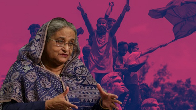 ক্ষমতাচ্যুত সাবেক প্রধানমন্ত্রী শেখ হাসিনা।