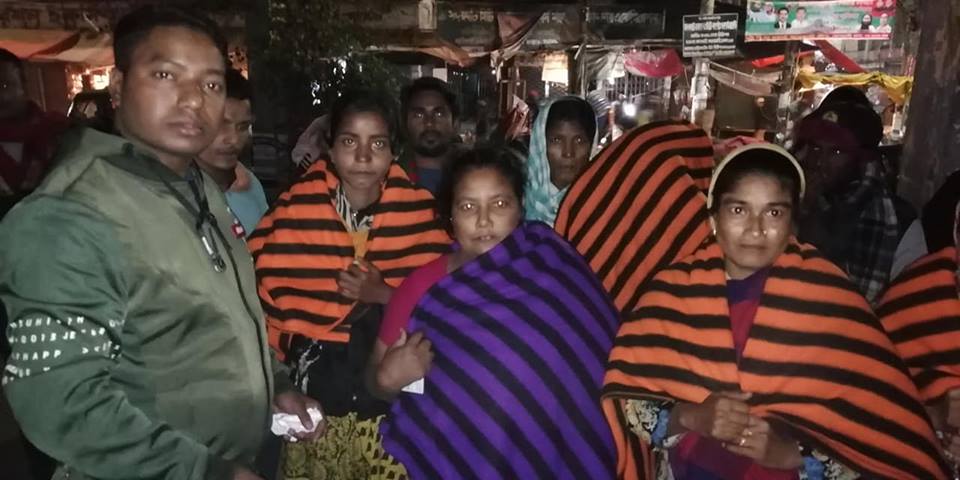 শীতার্তদের পাশে জবি ছাত্রলীগ ইব্রাহীম ফরাজী