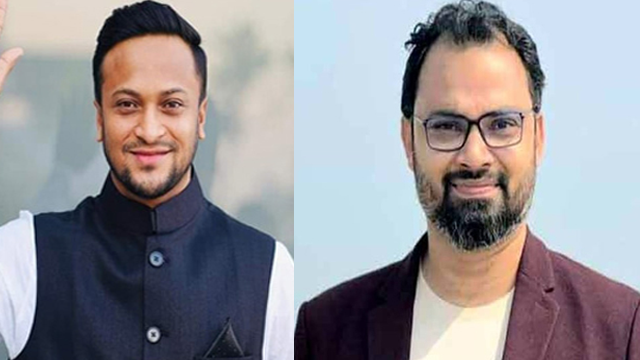 সাকিব আল হাসান ও আমিনুল হক। সংগৃহীত ছবি